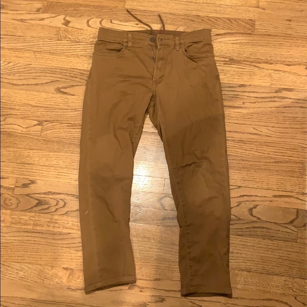 Uniqlo EZ stretch pants, khaki/brown, small